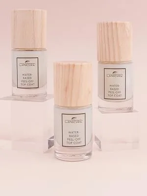 LaNature water-based nail polish - VEGAN - Waterbased Peel-Off Nail Polish - Top Coat Transparent 10 ml - schritt2