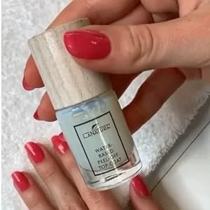 LaNature water-based nail polish - VEGAN - Waterbased Peel-Off Nail Polish - two color set including top coat - Nude Colors - schritt2