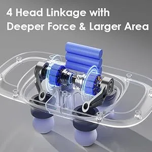 Massage gun hand-held depth tissue back massage percussion massage device with 4 heads 5 corridors adjustable 2 massage modes quiet electrical massage device for back black - Percussion Massage Gun with 4 Heads