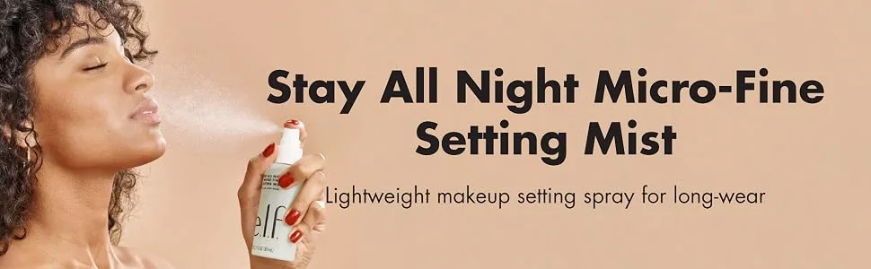 E.L.F. Stay All Night Micro-Fine Setting Mist 2.7 fl oz (80 ml) - Stay All Night Micro Fine Setting Mist