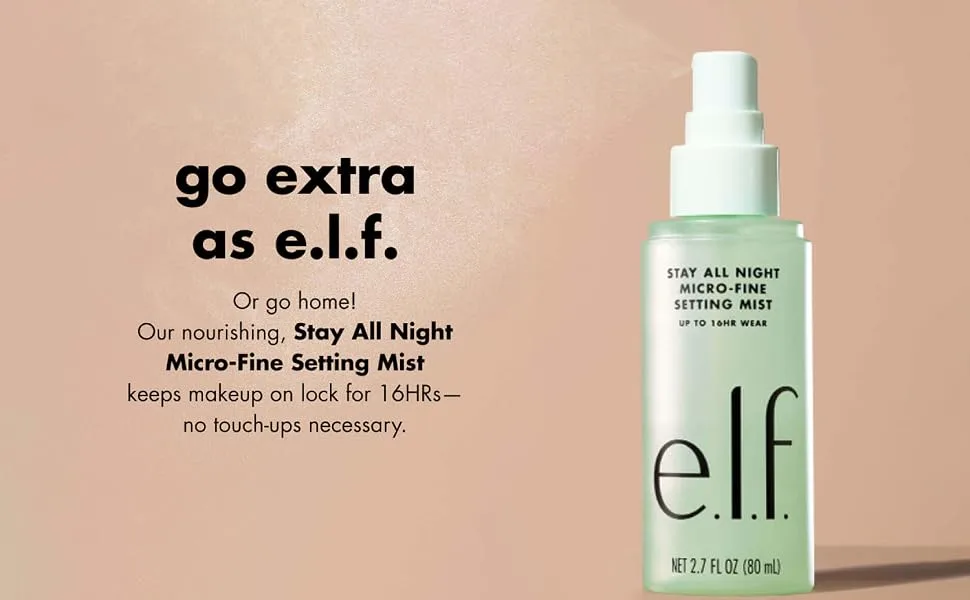 E.L.F. Stay All Night Micro-Fine Setting Mist 2.7 fl oz (80 ml) - Stay All Night Micro Fine Setting Mist