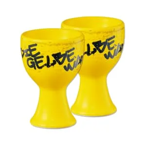 Borussia Dortmund BVB ashtray with lid one size single - BVB-Eierbecher Gelbe Wand (2er-Set)