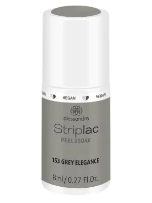 alessandro Striplac Peel or Soak -VEGAN- GREY ELEGANCE - LED nail polish in grey - For perfect nails in 15 minutes 8 ml - alessandro Striplac Peel or Soak Nagellack