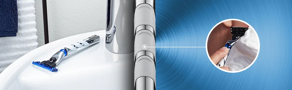 Gillette Mach3 Turbo 3D Razor Men with Improved Moisture Strips Razor + 1 Razor Blades Old - Gillette Mach3 Turbo 3D