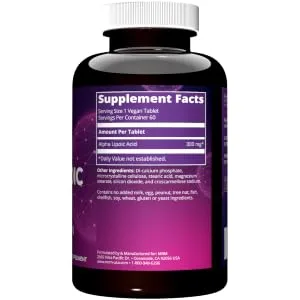 MRM Alpha Lipoic Acid 60 Vegan Tablets - product information 4