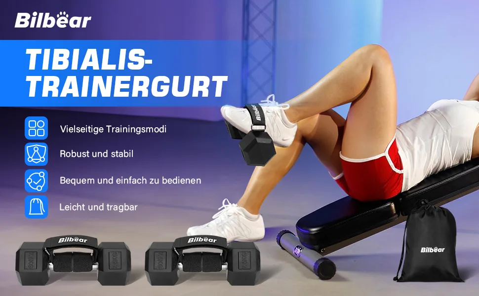 2Stk Tibialis trainer for leg strength training adjustable dumbbell foot attachment for lifting lifting dumbbell weight ankle straps for leg lifting exercises black - product information 1
