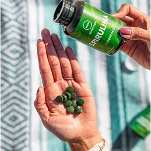 MRM Spirulina 180 Vegan Tablets - product information 3