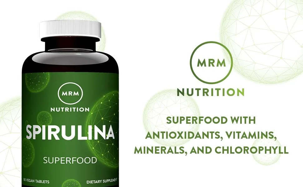 MRM Spirulina 180 Vegan Tablets - MRM Nutrition