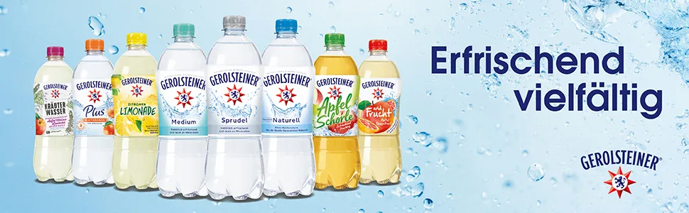 Gerolsteiner medium disposable (6 x 1 l) - Banner Vielfalt