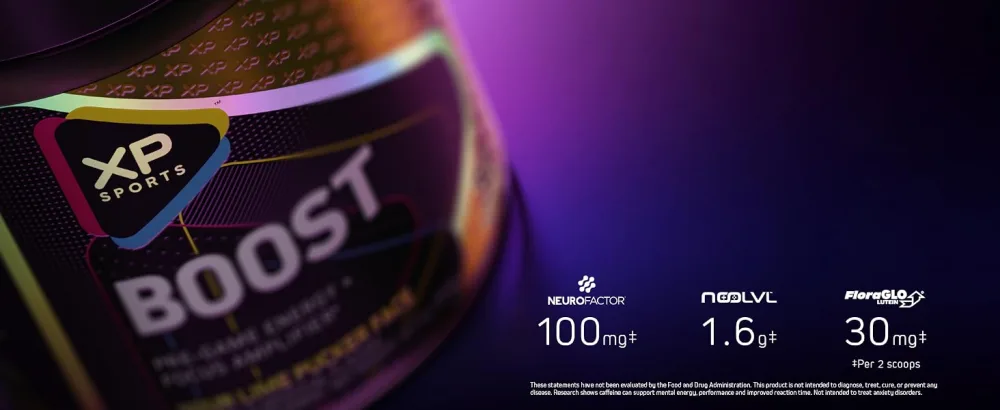 XP Sports Boost Pre-Game Energy + Focus Amplifier Rainbow Candy 7.30 oz (207 g) - Unlock your achievement