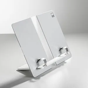 moll design bookend children's desk accessory foldable and timeless bookend with integrated clips silver - Klapparme