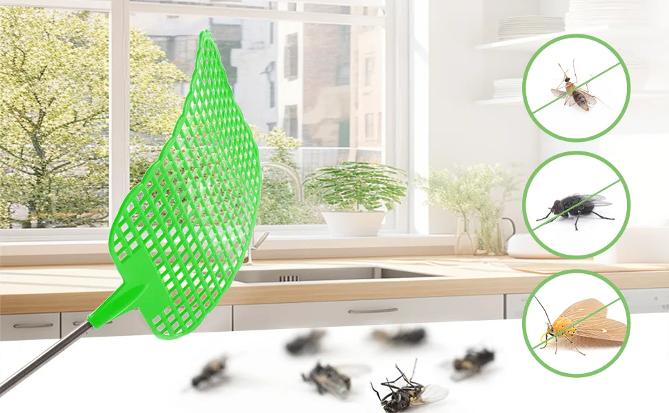 SCBOY 6 Pieces Colorful Mixed Fly Swatter Extendable Plastic Fly Swatter for Flies Mosquitoes and Insects - cangyingpai 6