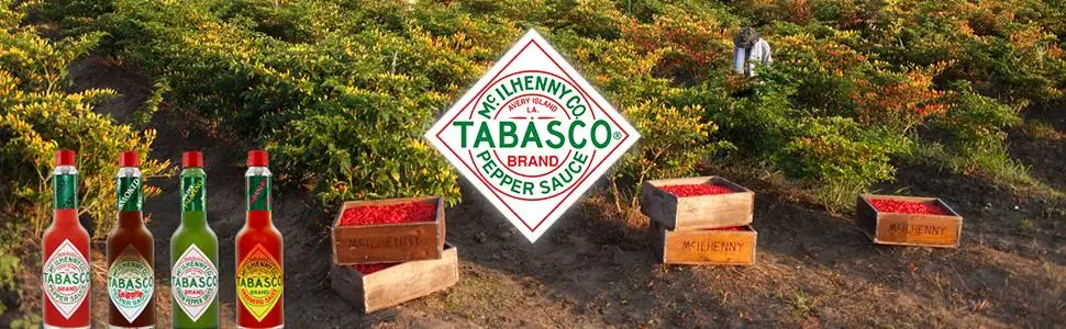 Tabasco Pepper Sauce - 350 ml / 0.35 liter glass bottle - original - 100% natural ingredients - hot chili sauce - product information 1