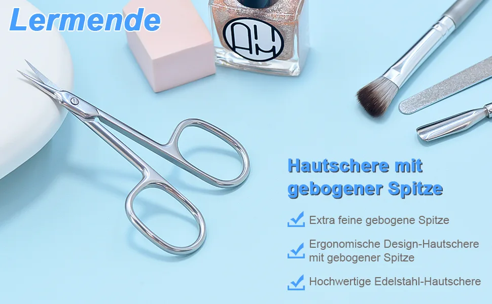 Lermed nail shaver premium super slim curved blade multi -purpose stainless steel skin cutter for dead skin eyebrows and eyelashes. - product information 1