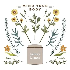 Harney & Sons Hemp Moringa Deep Sleep Wellness Tea & Herbs 10 oz (283 g) - "Mind your Body" Illustration