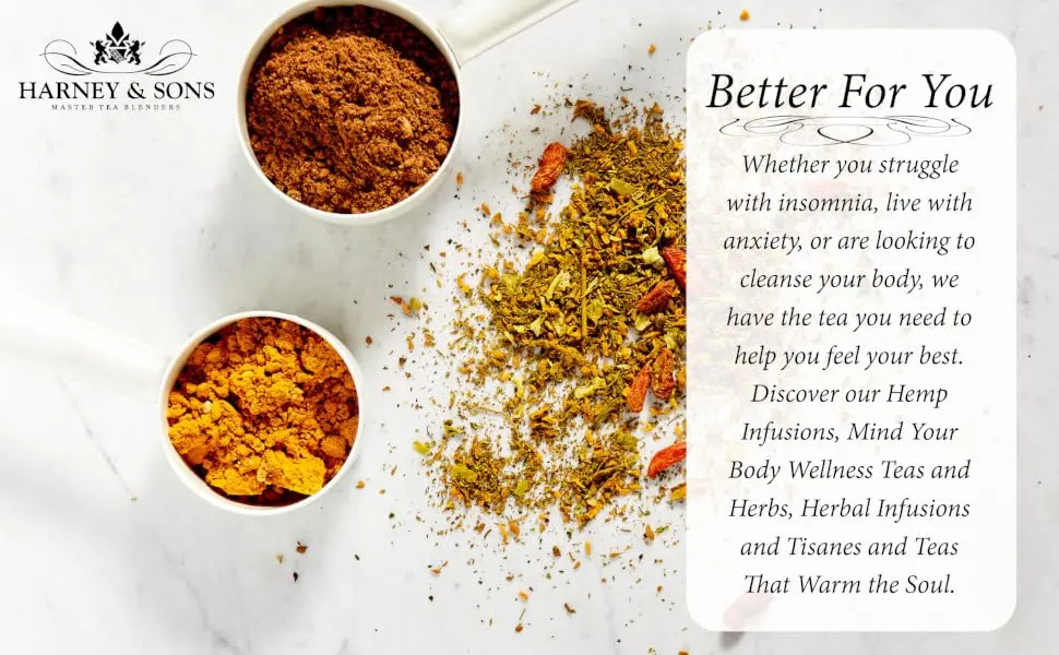 Harney & Sons Hemp Moringa Deep Sleep Wellness Tea & Herbs 10 oz (283 g) - BETTER FOR YOU