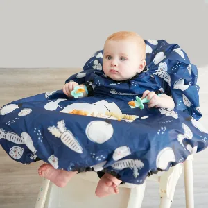 Grabease Allover Bib 6m+ Fun Cloud 1 Count - BLW Bibs