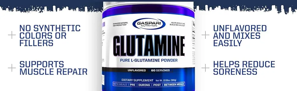 Gaspari Nutrition Glutamine Unflavored 10.58 oz (300 g) - product information 4