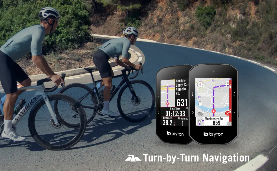Bryton Rider S500 2.4 "Color touchscreen GPS bicycle computer with offline-EU card and navigation compatible with e-bikes Shimano Steps and Ant+ Lev S500 (Device only) - DES500-5