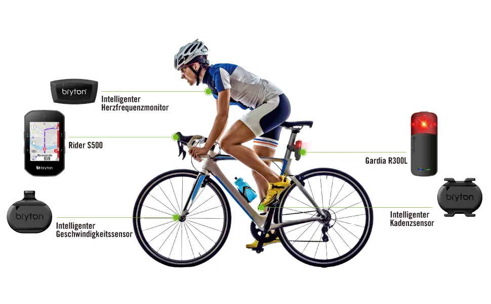 Bryton Rider S500 2.4 "Color touchscreen GPS bicycle computer with offline-EU card and navigation compatible with e-bikes Shimano Steps and Ant+ Lev S500 (Device only) - DES500-7