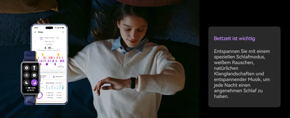 Huawei Volume 9 comfortable wearing Trusleep 4.0 scientific sleeping tracking up to 14 days of battery life 100 training modes iOS & Android Blue 6 months extended guarantee Amazon exclusively  - Band 9