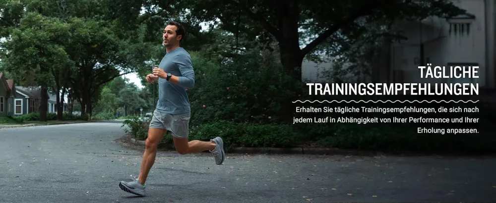 Garmin Forerunner 165 light GPS Smartwatch to run with amoled touchscreen training recommendations health data smart functions slate gray - Workouts