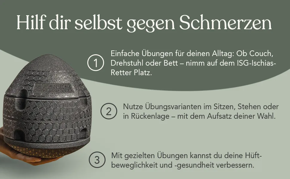Liebscher & Bracht Original ISG-Sciatica-Savior 5-piece Aid for relieving hip buttock & sciatica pain - ISG Ischias Retter Liebscher und Bracht