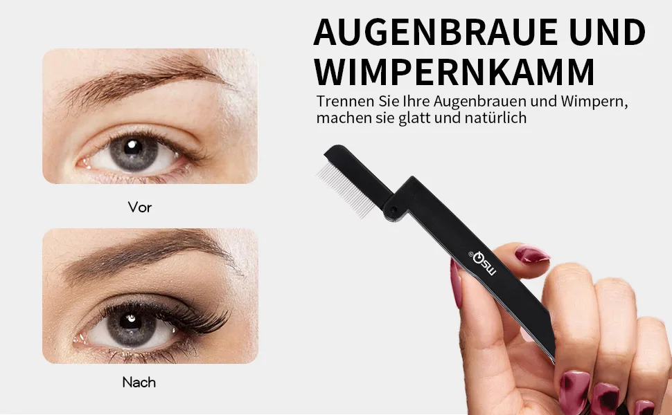MSQ Foldable Eyelash Comb Eye Lash Separator Tool Eyelash Eyebrow Mascara Brush Eyelash Comb Makeup Brush - product information 2