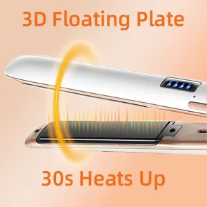 Hyadry smooth iron with ceramic coating smoothing iron hair straightener with 30s quick heating negative fleet iron LED-EXPEIST-time-temperature display dual voltage automatic switch-off (black) - product information 7
