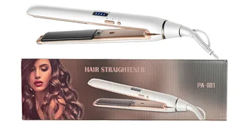 Hyadry smooth iron with ceramic coating smoothing iron hair smoothing with 30s quick heating negative fleet iron LED-EXPEIST-TEIT-TEPENT-TEPRISKISIKE dual voltage automatic switch-off (white) - product information 4
