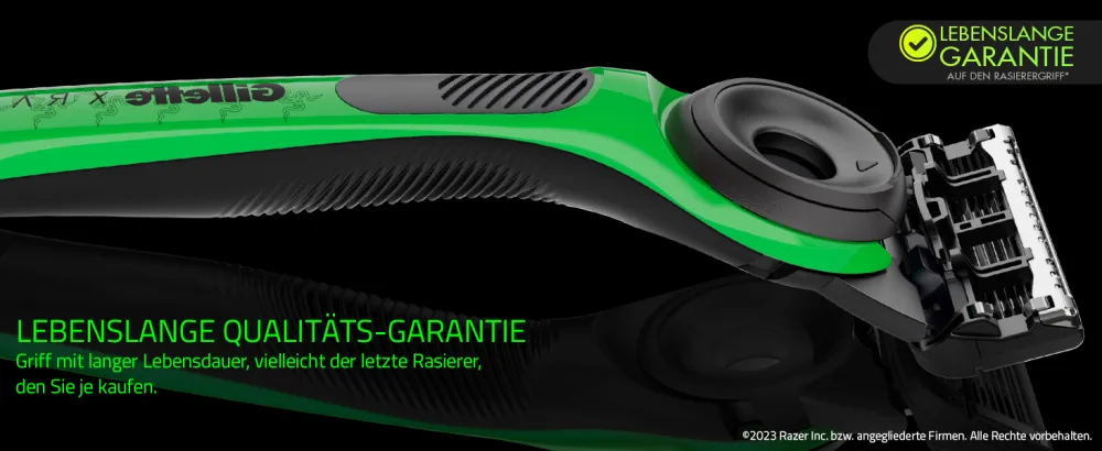 Gillette labs razor blades 6 replacement blades for wet razors men and heated razor with cleaning element Razer Limited Edition 6 sound - Rasierer und Griff mit langer Lebensdauer.