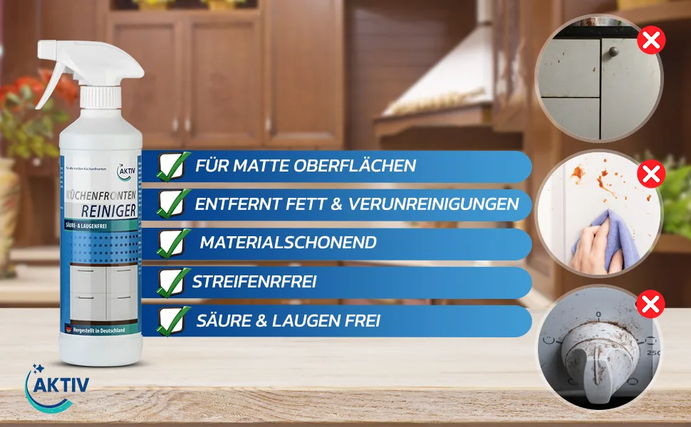 AKTIV kitchen front cleaner matt kitchen cleaner removes dirt without streaks 500 ml 1 - küchenfrontenreiniger