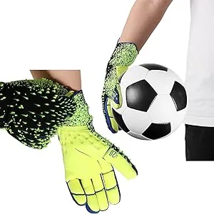 Aaivnmd Goalkeeper Gloves Children Boys Training Gloves Double Protection Strong Grip and Non-Slip 7 Yellow - Torwarthandschuhe sind 3