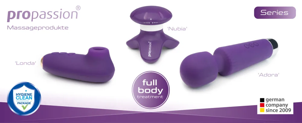 Probassion Massagestab Adora |Waterproof massage tab |Vibration massage |20 vibration modes with 8 intensity levels |Operating time approx. 1.5 hours |Quiet - propassion Massageprodukte