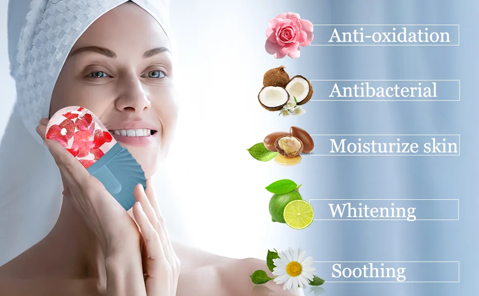 Roseflower Ice Face Roller Ice Roller Face Ice Roller Face Ice Facial Roller Ice Roller For Face and Eyes Silicone Reusable Facial Ice Roller Ice Cube For Face Massage Set-2-85 - product information 5