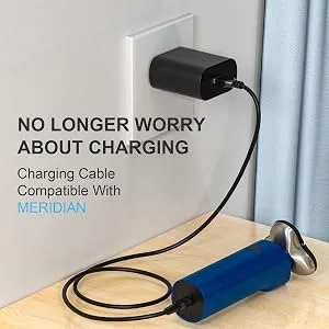 PChero 5V USB Shaver Charging Cable Charger Power Cord Compatible with Meridian Trimmer - Rasierer Ladegerät