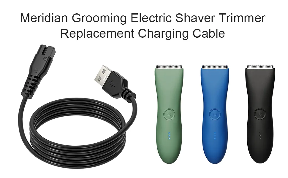 PChero 5V USB Shaver Charging Cable Charger Power Cord Compatible with Meridian Trimmer - Rasierer Ladekabel