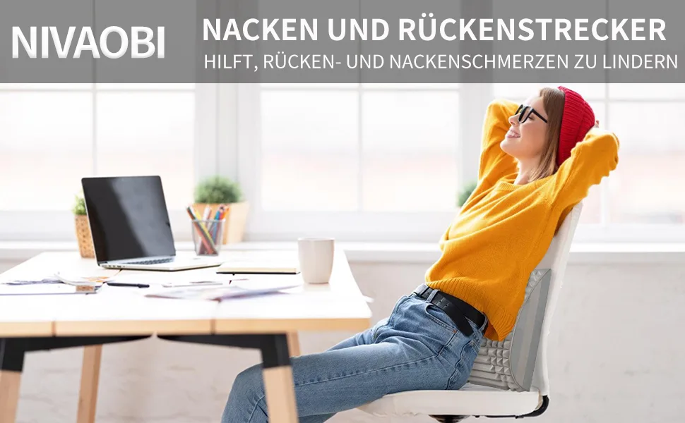 Nivaobi neck and back extensor align neck and back extension 2 in 1 back extension for Neck Stretch & Relax new life back extensor for pain relief for herniated disc sciatica - Nacken und Rückenstrecker