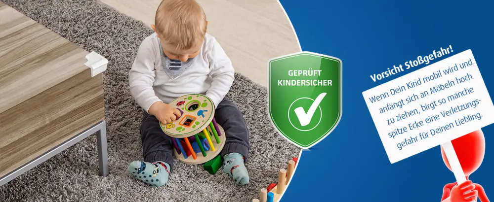 Reer corner protector soft 4 pieces bite-proof tested for harmful substances white - Eckenschutz