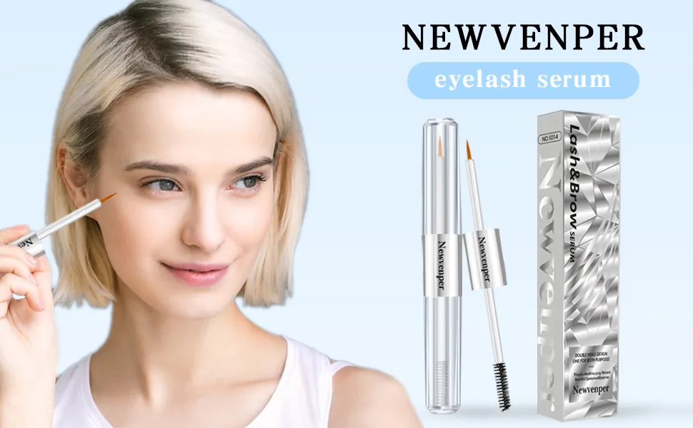 Eyelash serum eyelash safe and effective formula-eye brewerum with two different brushes for eyelash thickness longer corrugated 60 ml 60ml - lash serum 1
