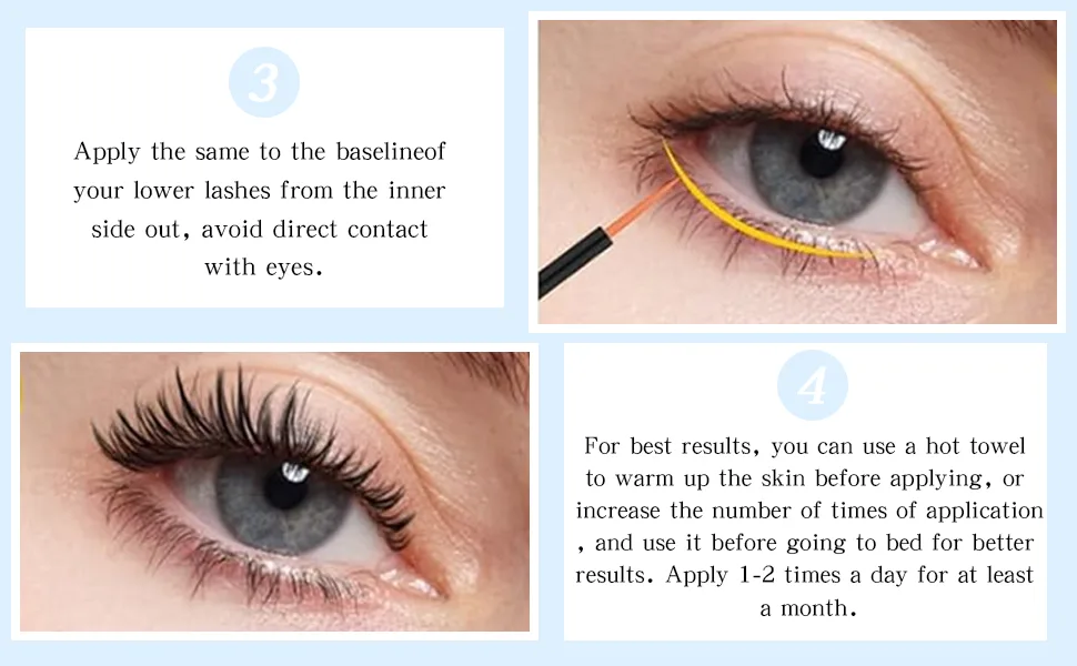 Eyelash serum eyelash safe and effective formula-eye brewerum with two different brushes for eyelash thickness longer corrugated 60 ml 60ml - lash serum 4