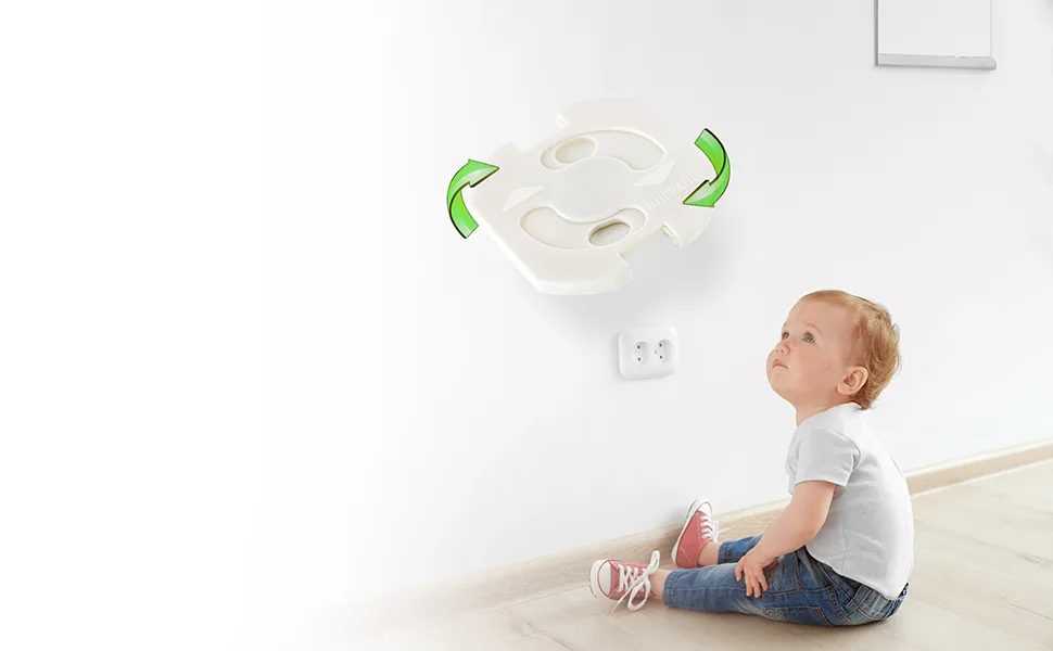 Bigtec 10 pieces sockets Child protection socket protection children socket fuse socket strips baby toddler fuse protection with rotary mechanism - Kindersicherung Steckdose