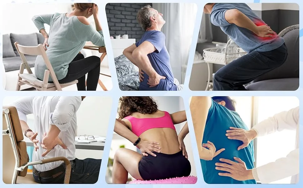 Cbilzxer Align neck and back extensor back stretch back trainer back rescuer with massage points for herniated disc to relieve neck and back pain (gray) - neuleben rückenstrecker neuleben kissen nacken und rückenstrecker