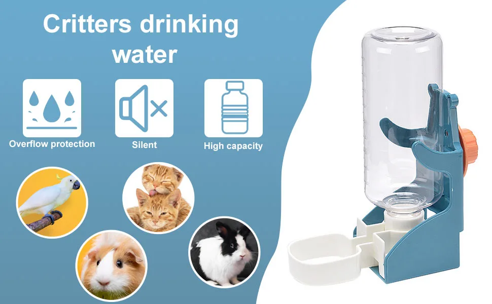 Ausyiwi automatic water dispenser and feed donor for birds in cages - ideal for budgies parrots and other small pets - wsq-1