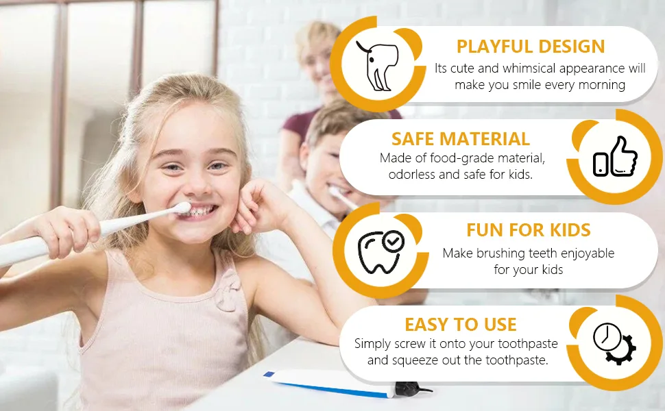 Toothpaste attachment 2 pieces of toothpaste attachment figure lid for toothpaste dog toothpaste squeezing toothpaste donor funny gift for women men (gray+black) - Zahnpasta Aufsatz