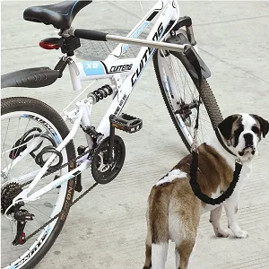 Hands freely bicycle dogs retractable dog leash exercise line tensile force leash with shock spring for training outdoors - easy installation and disassembly safe free control - product information 5