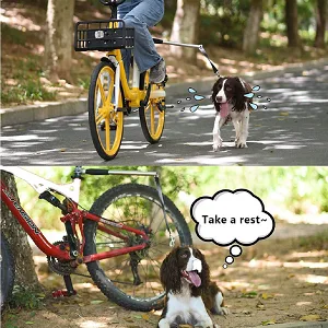 Hands freely bicycle dogs retractable dog leash exercise line tensile force leash with shock spring for training outdoors - easy installation and disassembly safe free control - product information 6