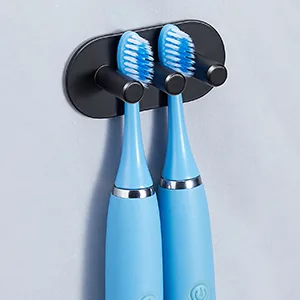 Split brush holder toothbrush holder electrical toothbrush stainless steel toothbrush holder black toothbrush bracket wall bracket electrical toothbrush bathroom toothbrush head holder - YYBO Zahnbürstenhalter