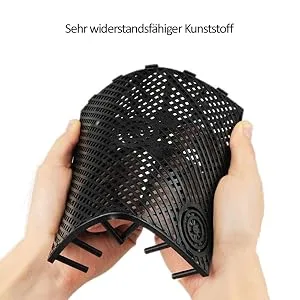 Movoja 8 pieces - aquarium floor mat floor filter plate - easy click system - cutting - floor filter lower gravel filter filter panels floor filter shingles black 15 cm air undergrown - Bodenfilter