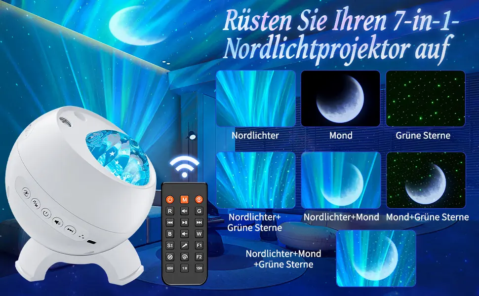 Sternen sky Projector Kinder 180-light modes Northern Light Projector Star Heaven Projector 8 White Noise Galaxy Projector Star Projector Bluetooth Night Star Heaven Aurora Northern Lights Projector - Sternenhimmel Projektor Kinder Sternenhimmel Projektor Kinder Sternenhimmel Projektor Kinder